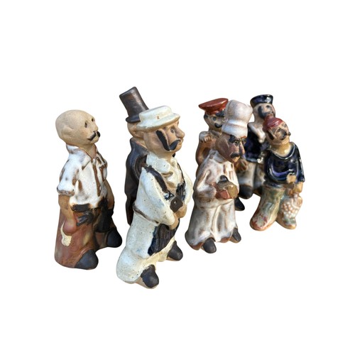 176 - A LOT OF 7 TREMAR POTTERY CORNWALL FIGURES (1960-1983)