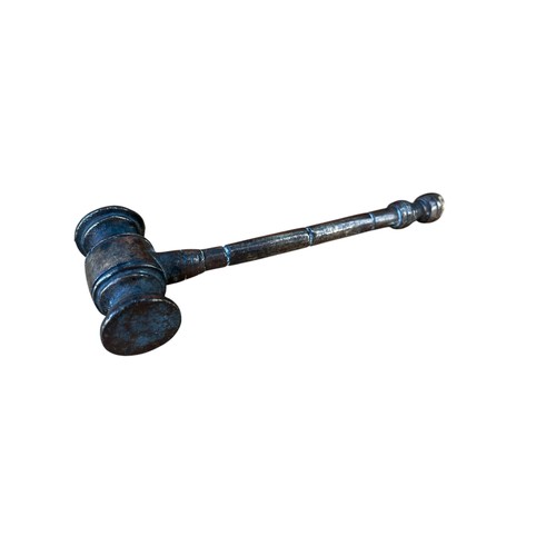 181 - A VINTAGE 15cm BRASS GAVEL