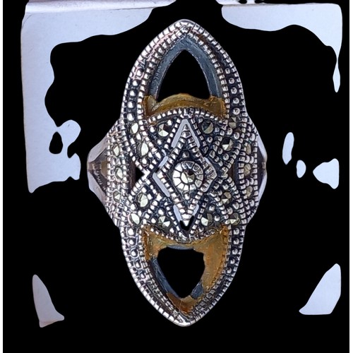 239 - A MARCASITE RING