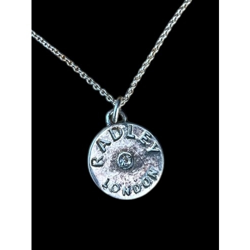 251 - A RADLEY OF LONDON SILVER PENDANT ON A SILVER CHAIN