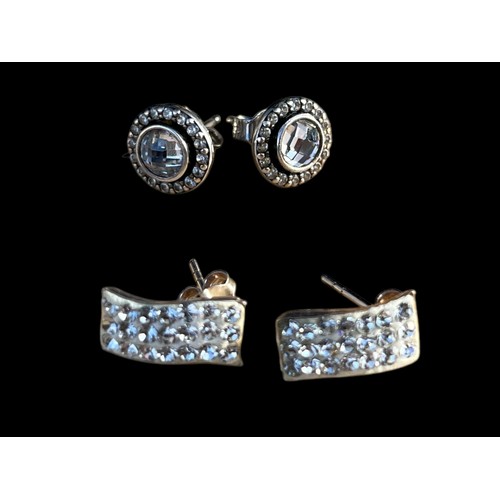 280 - 2 PAIR OF DESIGNER GEM SET EARRINGS