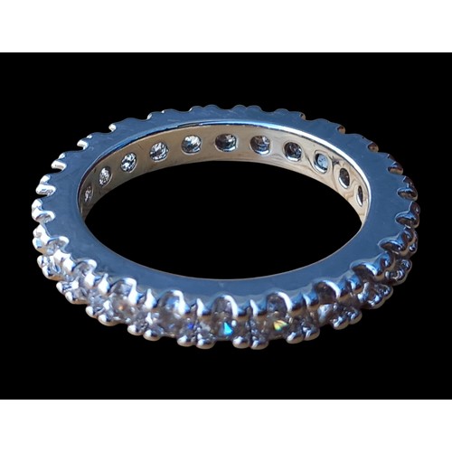 287 - A STUNNING QUALITY SILVER ETERNITY RING