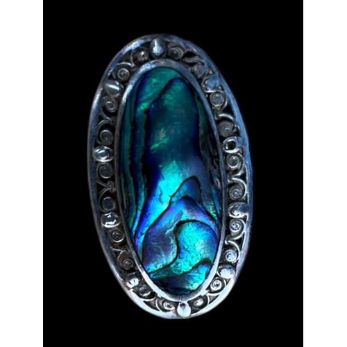 199 - A SILVER ABALONE BROOCH