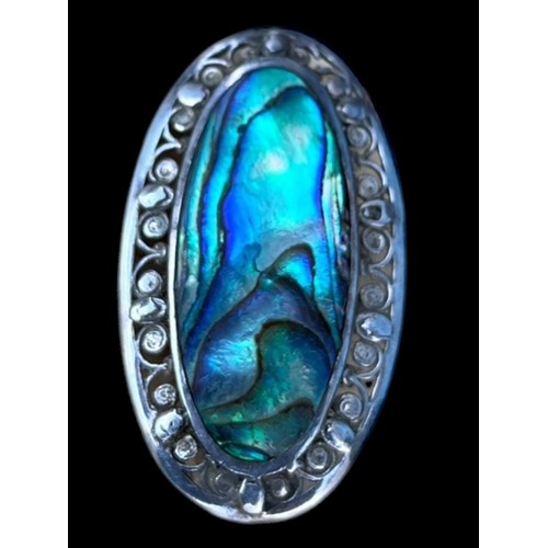 199 - A SILVER ABALONE BROOCH