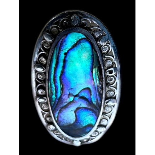 199 - A SILVER ABALONE BROOCH