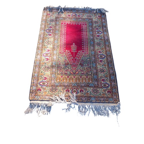 94 - A BEAUTIFUL ANTIQUE HAND STITCHED AFGAN RUG