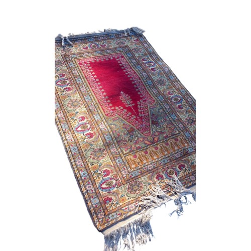 94 - A BEAUTIFUL ANTIQUE HAND STITCHED AFGAN RUG