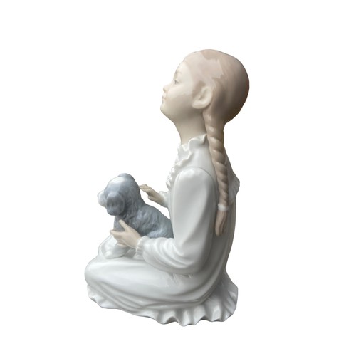 5 - NAO KNEELING GIRL WITH DOG FIGURINE 7