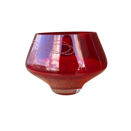 25 - A DARINGTON 40TH RUBY GLASS BOWL