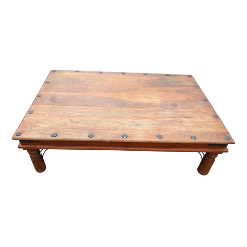 52 - A MEXICAN PINE COFFEE TABLE 53x36