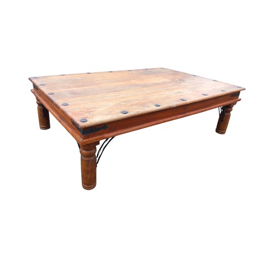 52 - A MEXICAN PINE COFFEE TABLE 53x36