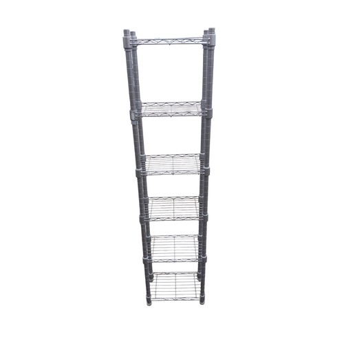 406 - A METAL NARROW SHELVING 49 x 12