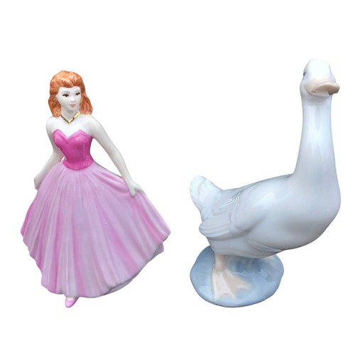 408 - A NAO GOOSE AND A COALPORT LADY 5