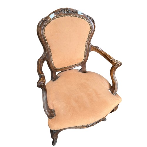 61 - AN ANTIQUE FRENCH ARMCHAIR