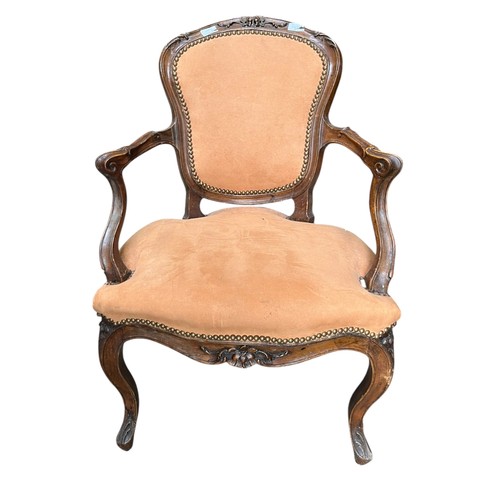 61 - AN ANTIQUE FRENCH ARMCHAIR