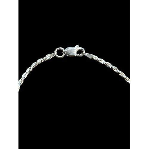 207 - A SILVER ROPE BRACELET