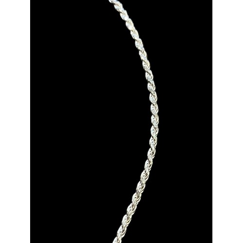 207 - A SILVER ROPE BRACELET