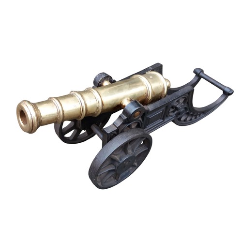 324 - CAST & BRASS CANNON 18x8