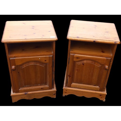 344 - PAIR OF PINE BEDSIDE LOCKERS