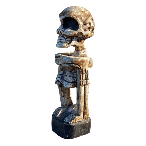 375 - A TRIBAL CARVED SKELETON 16