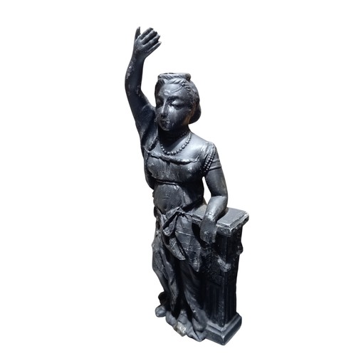 161 - AN UNUSUAL SPELTER LADY FIGURE 8