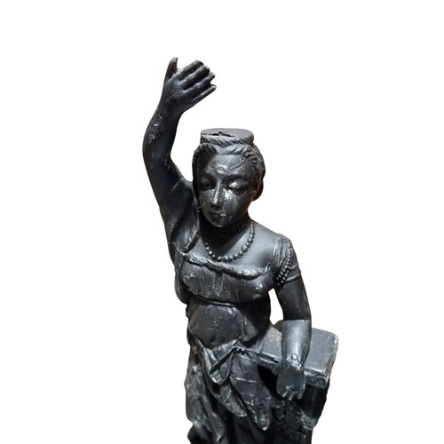 161 - AN UNUSUAL SPELTER LADY FIGURE 8