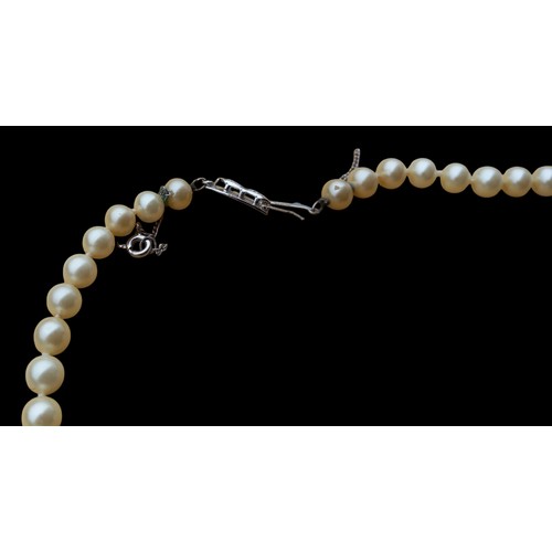 230 - A STRING OF NATURAL PEARLS