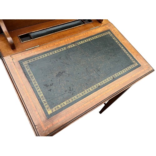 705 - A BEAUTIFUL EDWARDIAN INLAID DESK 21 x 18 x 38