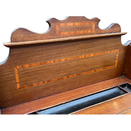 705 - A BEAUTIFUL EDWARDIAN INLAID DESK 21 x 18 x 38