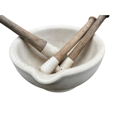 297 - A LARGE PESTLE & MORTAR