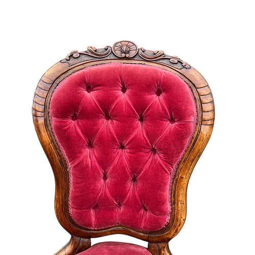 305 - MAHOGANY FRAMED SPOONBACK CHAIR