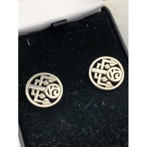 154 - A PAIR OF SILVER RENEE McINTOSH EARRINGS