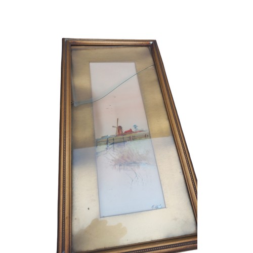 325 - A MATCHING  PAIR OF DUTCH SCENES WATER COLOURS SIGNED AND IN GILT FRAMES 10x20