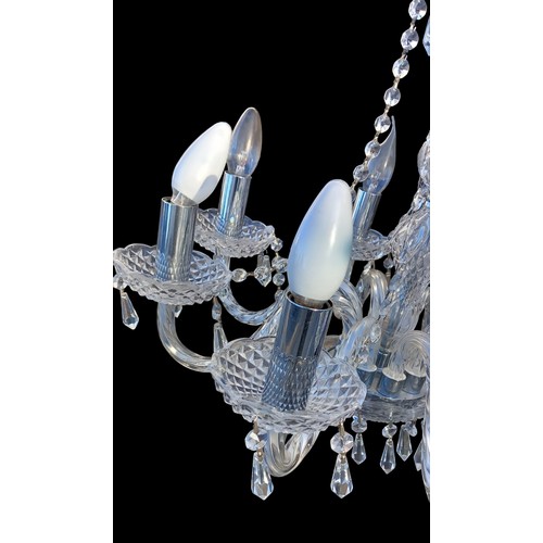 387 - A STUNNING  QUALITY 8 BRANCH CRYSTAL CHANDALIER