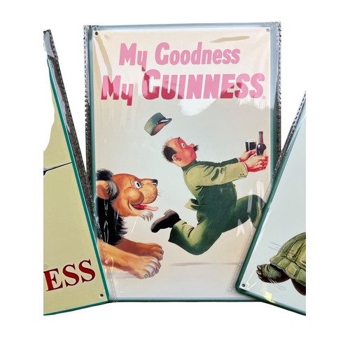 708 - 3 TIN PLATE GUINNESS SIGNS