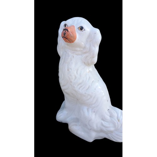 346 - A PAIR OF STAFFORDSHIRE SPANIELS 12