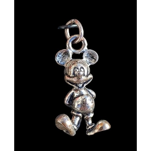 257 - A SILVER MICKEY MOUSE FOB