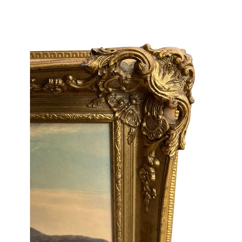 348 - A LARGE ORNATE GILT FRAMED PERCY FRENCH PRINT