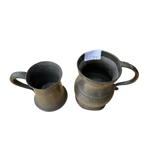 362 - 2 PEWTER TANKARDS