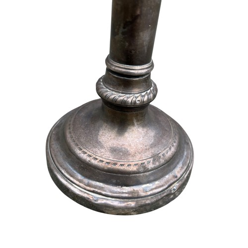 396 - A SILVER PLATE CANDLESTICK IN GEORGIAN STYLE 8