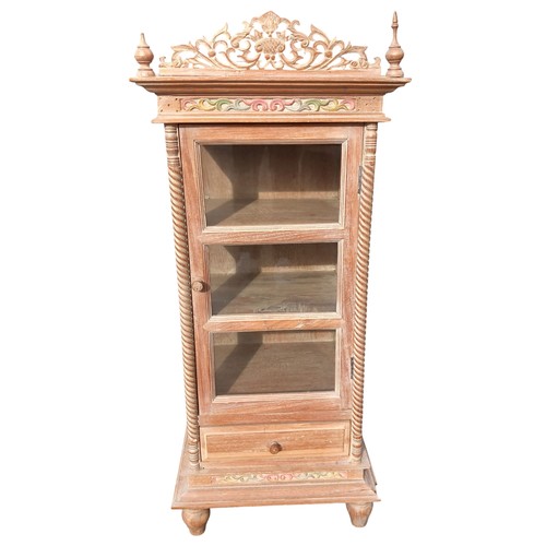 401 - A VERY ORNATE GLAZED DISPLAY CABINET 44