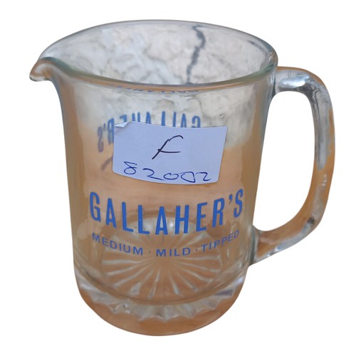 412 - A GALLAGHERS MEDIUM MILD TIP PUB JUG 4.25 