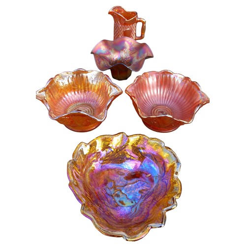 418 - A SET OF CARNIVAL GLASS