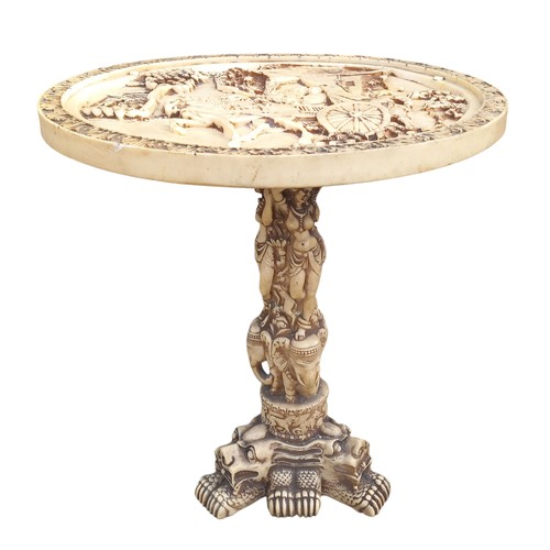 441 - A VERY ORNATE ASIAN STYLE SIDE TABLE 18.25