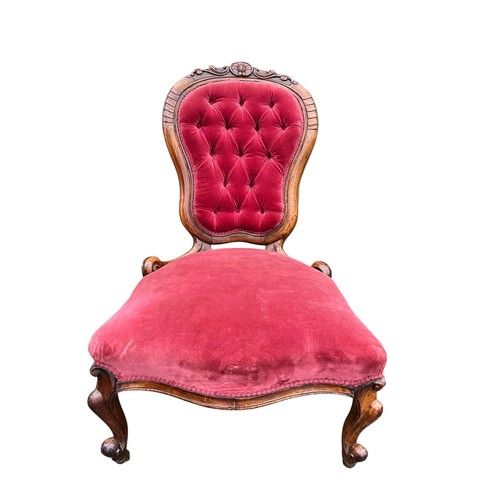 273 - MAHOGANY FRAMED SPOONBACK CHAIR