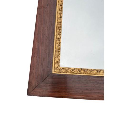 296 - A WILLIAM IV MIRROR WITH GILT INSERT 16 x 23