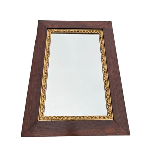 296 - A WILLIAM IV MIRROR WITH GILT INSERT 16 x 23