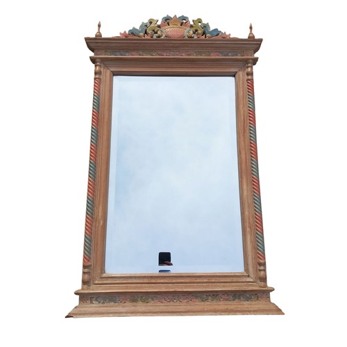 417 - A VERY ORNATE FRAMED BEVELL EDGE MIRROR 27X44