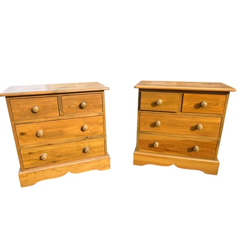 428 - A LOT OF 2 PINE 2 OVER 2 CHEST OF DRAWERS 30.5