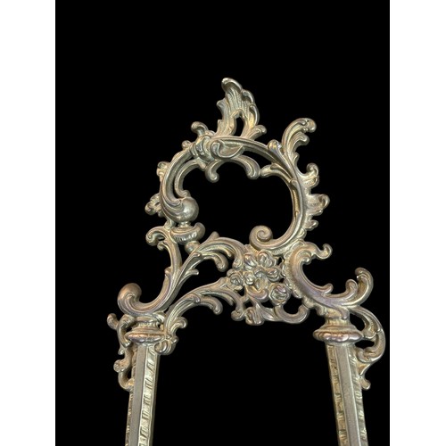 9 - AN ORNATE SMALL BRASS PICTURE EASLE 22